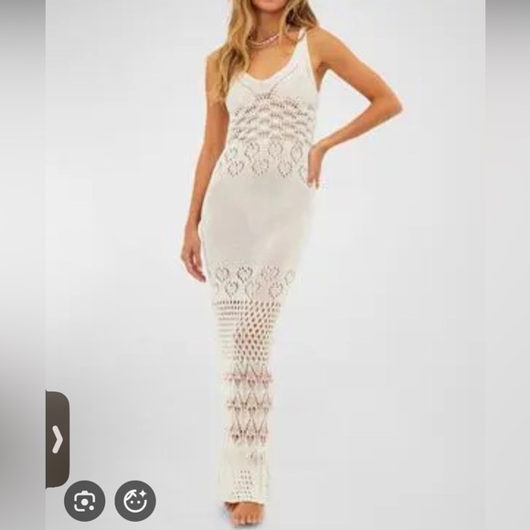 Beach Riot Dresses & Skirts - Beach Riot Cream Knit Sleeveless Dress